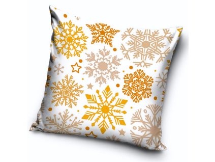 Vánoční povlak Mrazivé vločky bílý (Varianta 40x40 cm)