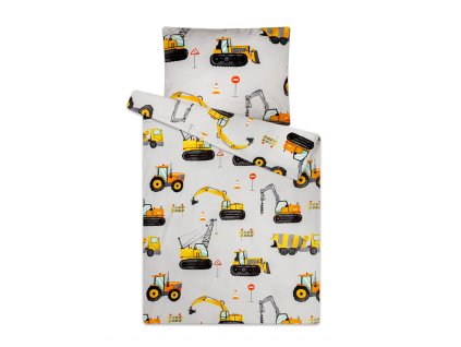 Povlečení mikroflanel Bagr (Varianta 140x200, 70x90 cm)