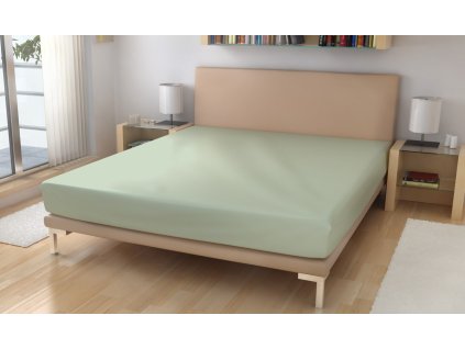 Jersey prostěradlo č.64 mint LYCRA (Velikost 90x200)
