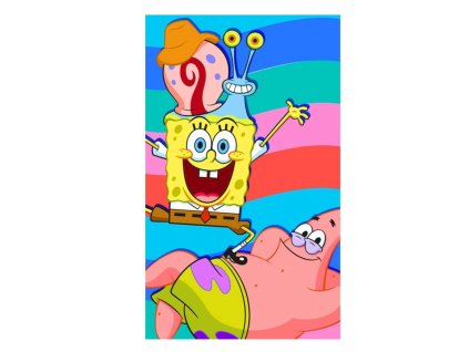 Dětský ručník Sponge Bob s Patrickem a Garym (Barva Vícebarevná)