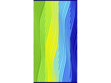 Plážová osuška Statico blue (Barva Žlutá, Modrá, Zelená)