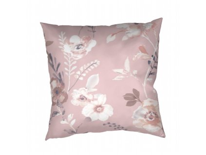 Povlak na polštář krep Kvítí na pudrovém (Varianta 40x40 cm)