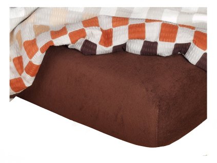 Froté prostěradlo tmavě hnědé (Rozměr 35x75x2)