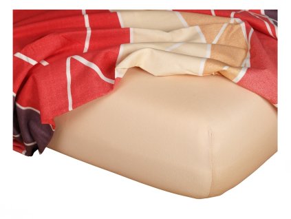 Jersey prostěradlo medové (Rozměr 90x200x25)