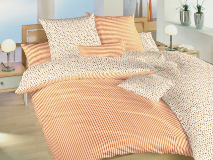 Povleceni Kvetinky a prouzky oranzove Dadka Vracov