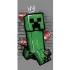 Osuška Minecraft Metro Art Creeper (Barva Šedá)