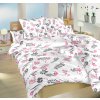 Povlečení bavlna Agáta růžová na bílém (Rozměr povlečení 140x200, 70x90)