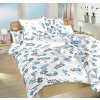 Povlečení krep Agáta denim na bílém (Varianta 140x200, 70x90 cm)