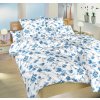 Povlečení bavlna Kvítí modré na bílém (Varianta 140x200, 70x90 cm)