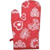 Vánoční kuchyňská chňapka Srdce na červeném 20437 1 ks (Varianta 18x28 cm)