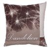 Povlak na polštář bavlna Pampelišky 3D hnědé (Rozměr 70x90)