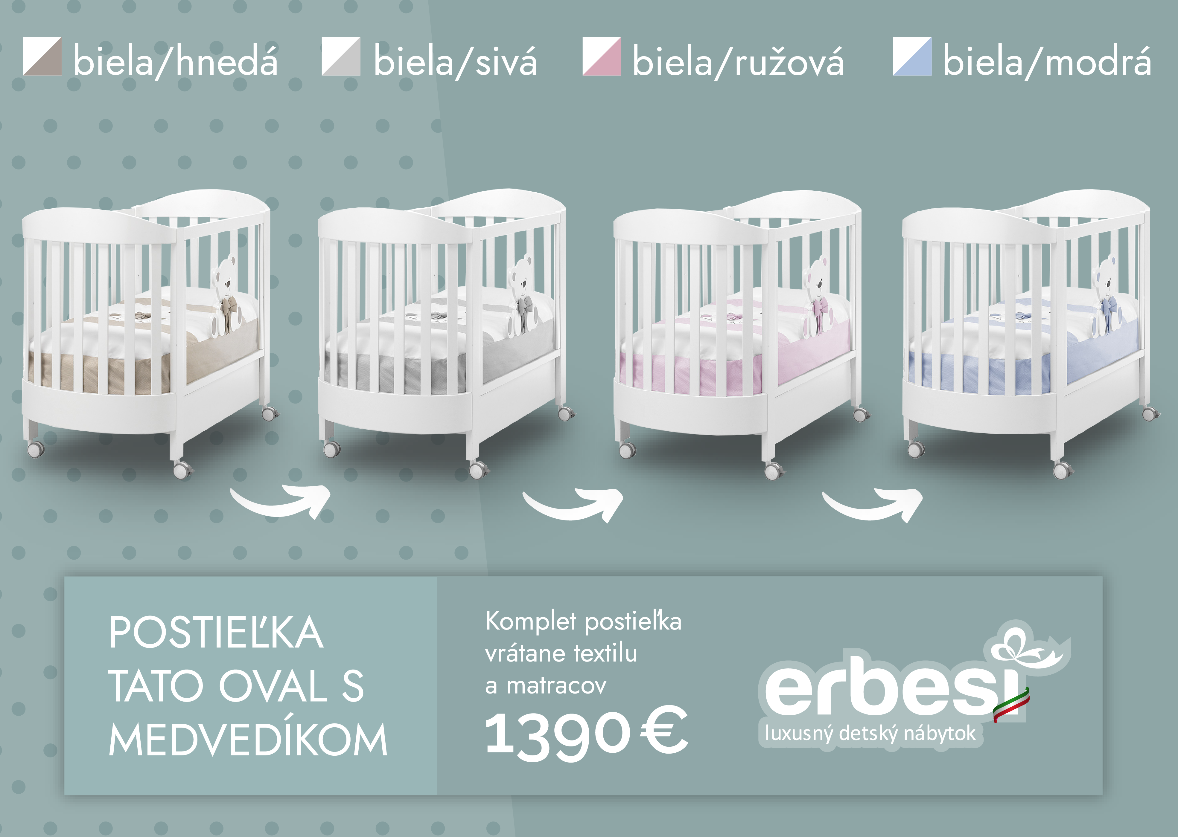 Erbesi postielka Oval