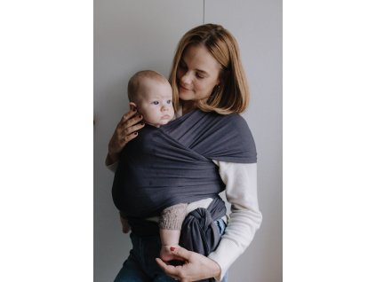 BOBA Nosič detí / šatka Wrap Serenity - Charcoal