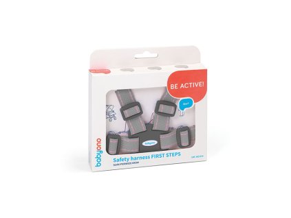 BABYONO Popruhy bezpečnostné pre dieťa - grey 6m+
