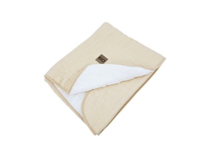 EKO Deka mušelínová s kožušinou Latte 75x90 cm