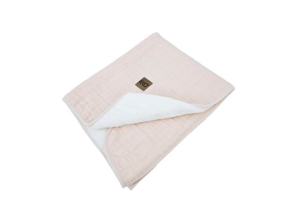 EKO Deka mušelínová s kožušinou Rose pink 75x90 cm