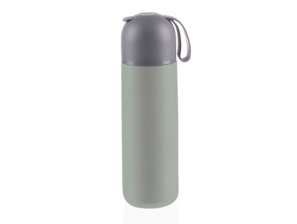 Termoska na tekutiny se silikonovým držákem 400 ml, Pistacio green