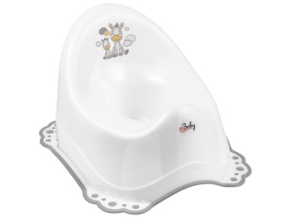 MALTEX Nočník protišmykový s hudbou Zebra - White/Grey