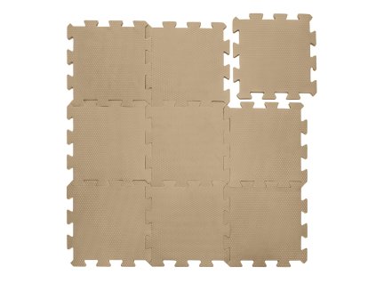 Penová podložka Puzzle 30x30 cm 9ks, Hazel Brown