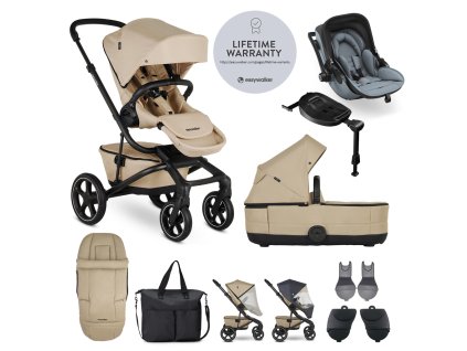 EASYWALKER SET XXL Kočík Jimmey Sand Taupe + KIDDY Evoluna i-size 2