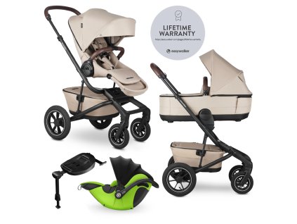 EASYWALKER Kočík kombinovaný Jimmey Explore Pearl Taupe AIR + KIDDY Evoluna i-size 2 + Základňa