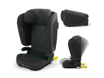 KINDERKRAFT Autosedačka skladacia Unity 2 I-Size (100-150 cm) Black