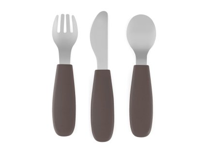 PETITE&MARS Sada príborov s nerezovej ocele Take&Match Bitter Cocoa 12m+