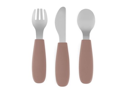 PETITE&MARS Sada príborov s nerezovej ocele Take&Match Velvet Latte 12m+