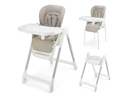 KINDERKRAFT Stolička jedálenská 3v1 Tulo Beige