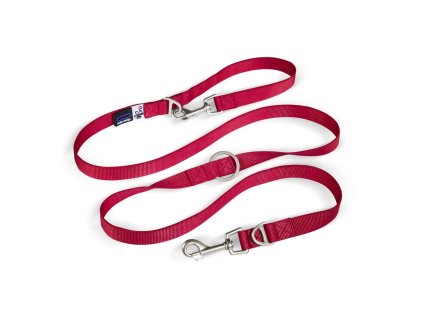 CURLI Nastaviteľné vodítko pre psov Nylon Red L 200x2 cm