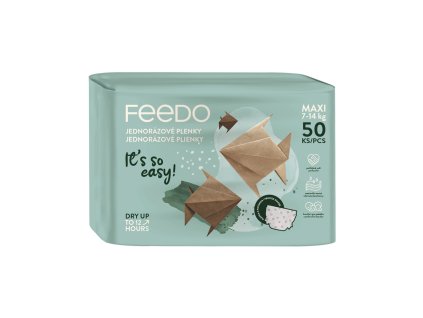 FEEDO Plienky jednorázové MAXI (od 7 do 14 kg), 50 ks