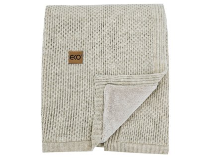 EKO Deka pletená s podšívkou Beige 100x80 cm