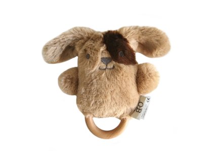 ob designs plysove chrastitko pejsek taupe tmava skvrna