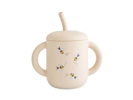 Silicone Training Cup and Straw Bees p