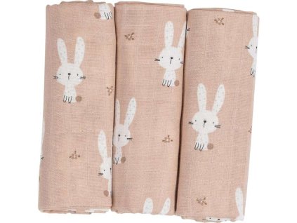 set plienok tetra 80x80cm bezove zajaciky