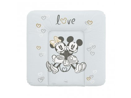 CEBA Podložka prebaľovacia mäkká na komodu (75x72) Disney Minnie & Mickey Grey