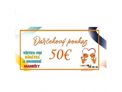 Darčekový poukaz v hodnote 50€