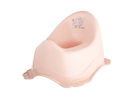 MALTEX Nočník protišmykový s hudbou Sloník Minimal - peach rose