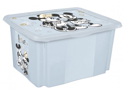 Úložný box s vekem velký "Mickey", Modrá II
