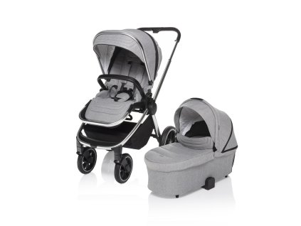 SET Športový kočík Move Cross + korba XL, Silver Grey/Silver
