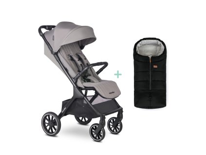 EASYWALKER Kočík športový Jackey2 XL Pebble Grey + PETITE&MARS fusak Jibot ZADARMO