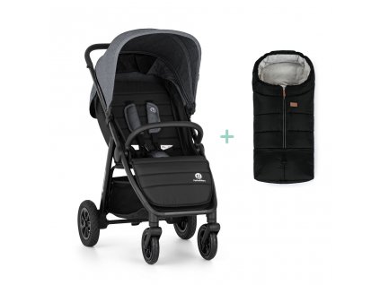 PETITE&MARS Kočík športový Airwalk2 Ultimate Grey + PETITE&MARS fusak Jibot