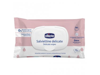 CHICCO Detské vlhčené obrúsky Delicate s harmančekom 72 ks