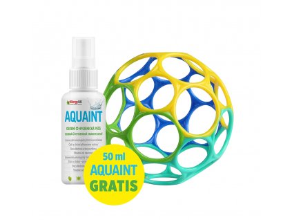OBALL Hračka Oball™ Classic 10 cm modro/zelená 0m+AQUAINT 100% ekologická čistiaca voda 50 ml