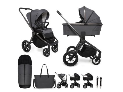 MUUVO Kočík kombinovaný Quick SE 2 Diamond graphite set 2v1