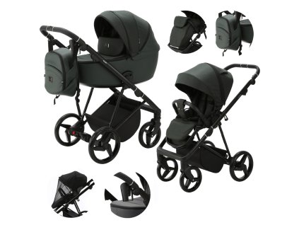 ADAMEX Kočík kombinovaný Blanc Standard Dark green