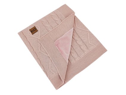 EKO Deka kašmírová s velúrovou podšívkou Rose Pink 100x80 cm