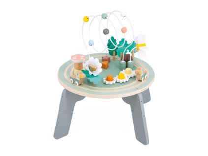 J04045 Janod Sweet Cocoon Dreveny motoricky stolik s aktivitami Zahrada 03