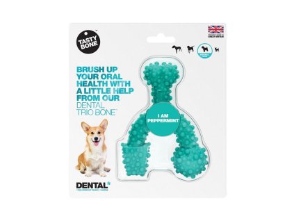 TASTY BONE Dental trio kostička nylonová pre malých psov - Peppermint