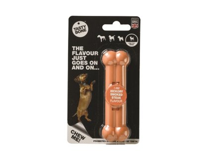 TASTY BONE Kostička nylonová pre extra malých psov - Údený steak Hickory